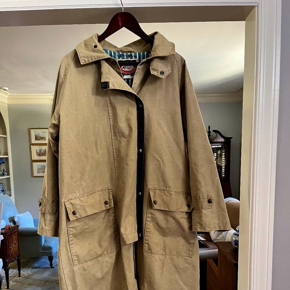 The Australian Outback Collection Men's tan Canvas Duster Long Coat S Preowned